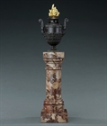 Picture of CA0205 Decorative NeoClassical Bronze urn on a marble column