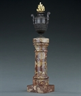 Picture of CA0205 Decorative NeoClassical Bronze urn on a marble column