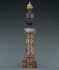 Picture of CA0205 Decorative NeoClassical Bronze urn on a marble column