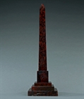 Picture of CA0203 Elegant English Red Serpentine Marble Obelisk