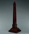 Picture of CA0203 Elegant English Red Serpentine Marble Obelisk