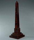 Picture of CA0203 Elegant English Red Serpentine Marble Obelisk
