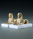 Picture of CA0182 Decorative pair of early 19th century Gilt Bronze sphinxes