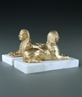 Picture of CA0182 Decorative pair of early 19th century Gilt Bronze sphinxes