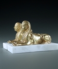 Picture of CA0182 Decorative pair of early 19th century Gilt Bronze sphinxes