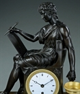 Picture of CA0174 French Empire Alexander the Great bronze mantel clock