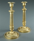 Picture of CA0178 Elegant pair of French Empire Gilt Bronze Candlesticks