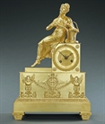 Picture of Rare Empire clock depicting Pamona goddess of Fruitful Abundance 