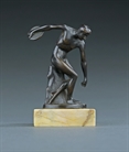 Picture of CA0180 Small Grand Tour Discobolus on a siena marble block base