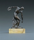 Picture of CA0180 Small Grand Tour Discobolus on a siena marble block base