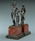 Picture of CA0163 Rare pair of Grand Tour Medici Apollino and the Satyr Marsyas bronzes