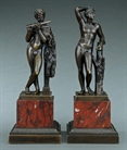 Picture of Rare pair of Grand Tour Medici Apollino and the Satyr Marsyas bronzes