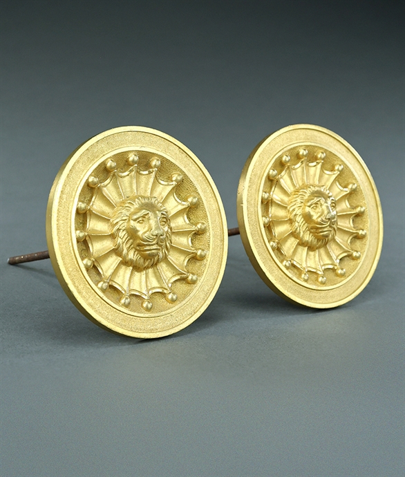 Picture of CA0186 Fine pair of French Empire Egyptian Lion curtain tie backs