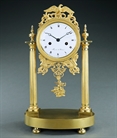 Picture of CA0151 Fine French Empire portico mantel clock by Sacré
