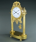 Picture of CA0151 Fine French Empire portico mantel clock by Sacré