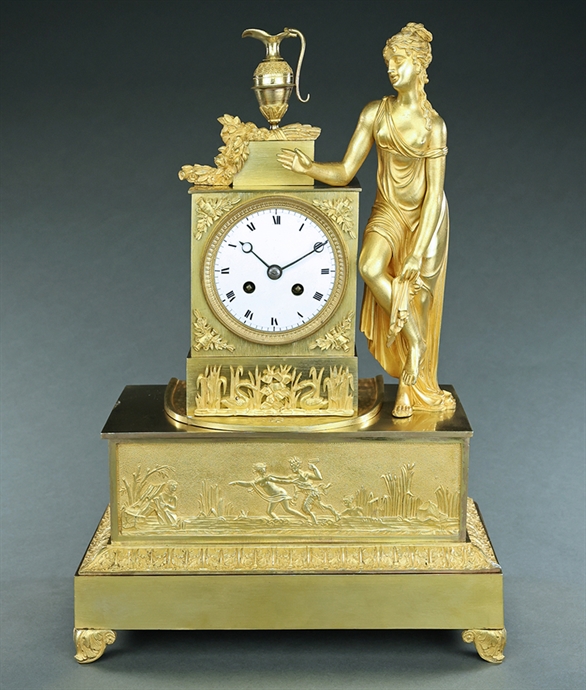 Picture of CA0153 Attractive French Empire Syrinx and Pan mantel clock