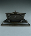 Picture of CA0158 Regency inkwell stand in the manner of Vulliamy