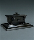 Picture of CA0152 Regency inkwell stand in the manner of Vulliamy