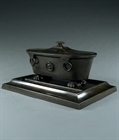 Picture of CA0152 Regency inkwell stand in the manner of Vulliamy