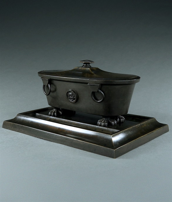 Picture of CA0152 Regency inkwell stand in the manner of Vulliamy
